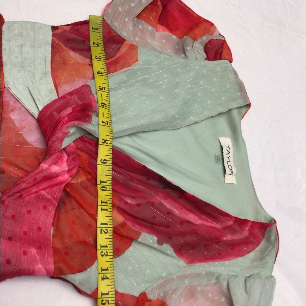 Taylor Red and Green Long Sleeve Dress - Picture 10 of 15